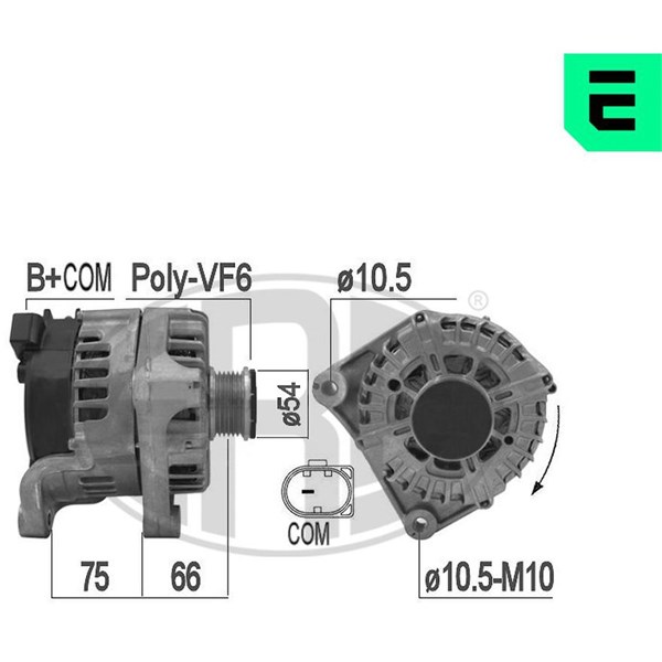 Generator 14V 180A Era oem Oem 209149 ERA OEM