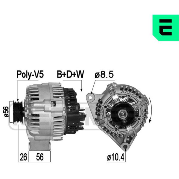 Generator 14V 90A Era oem Oem 209159 ERA OEM