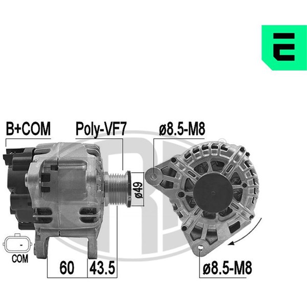 Generator 14V 150A Era oem Oem 209165 ERA OEM
