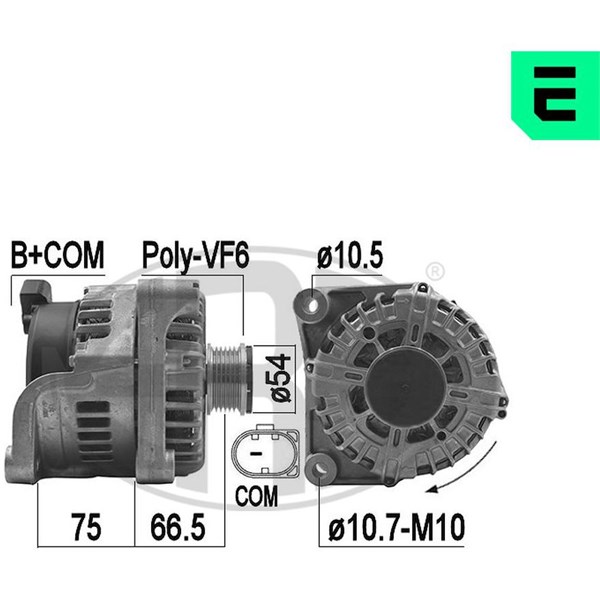 Generator 14V 180A Era oem Oem 209176 ERA OEM Generator 14V 180A Era oem Oem 209176 ERA OEM