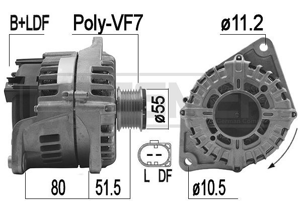Generator 14V 180A