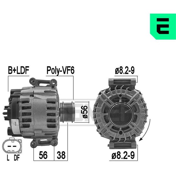 Generator 14V 180A Era oem Oem 209194 ERA OEM