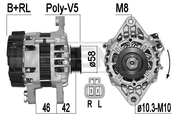Generator 14V 70A