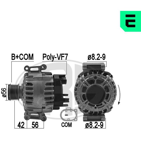 Generator 14V 120A Era oem Oem 209220 ERA OEM