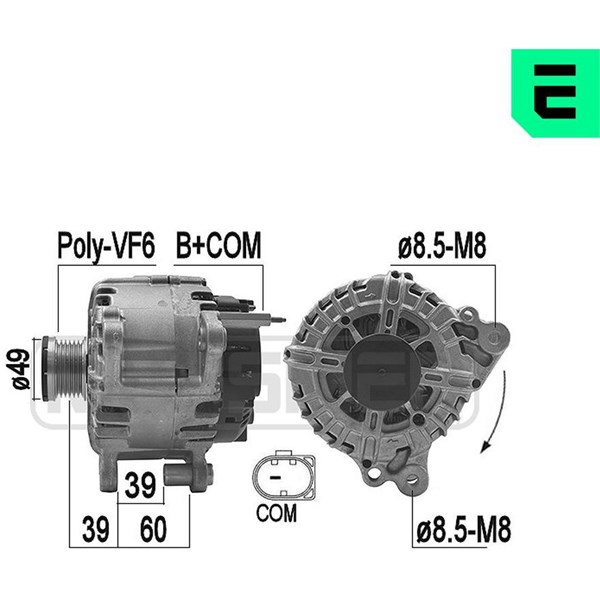 Generator 14V 140A Era oem Oem 209228 ERA OEM