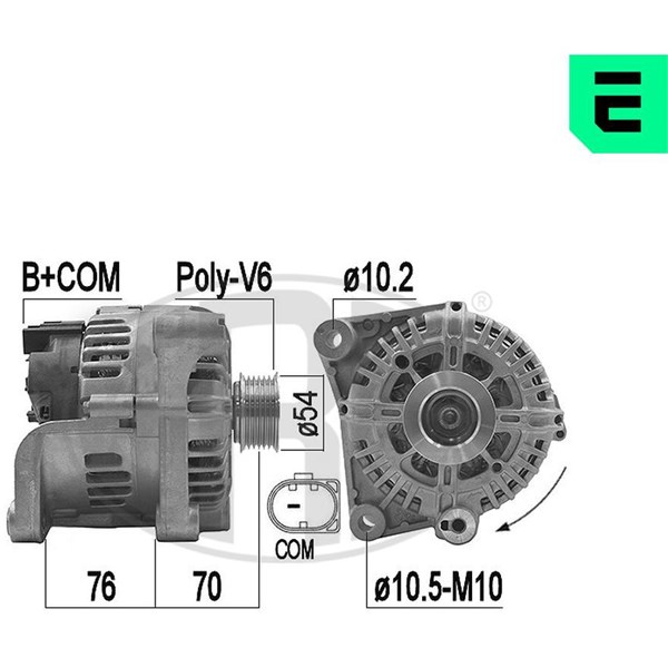 Generator 14V 150A Era oem Oem 209229 ERA OEM Generator 14V 150A Era oem Oem 209229 ERA OEM