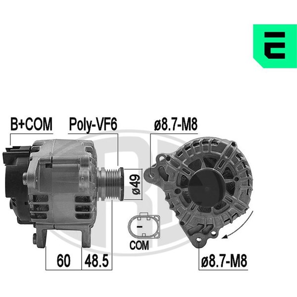 Generator 14V 150A Era oem Oem 209232 ERA OEM
