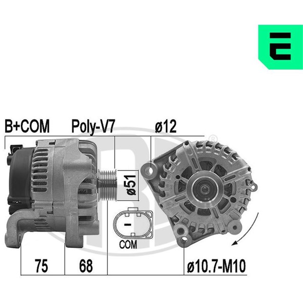 Generator 14V 180A Era oem Oem 209236 ERA OEM
