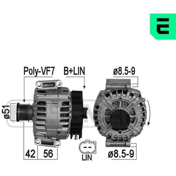 Generator 14V 220A Era oem Oem 209238 ERA OEM