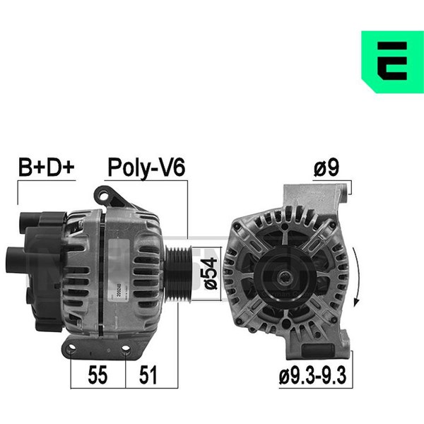 Generator 14V 105A Era oem Oem 209240 ERA OEM