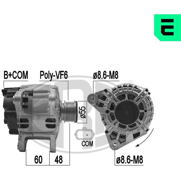 Generator 14V 150A Era oem Oem 209265 ERA OEM