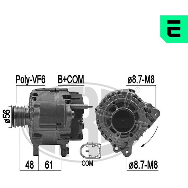 Generator 14V 180A Era oem Oem 209271 ERA OEM