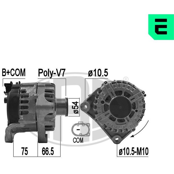 Generator 14V 220A Era oem Oem 209272 ERA OEM Generator 14V 220A Era oem Oem 209272 ERA OEM