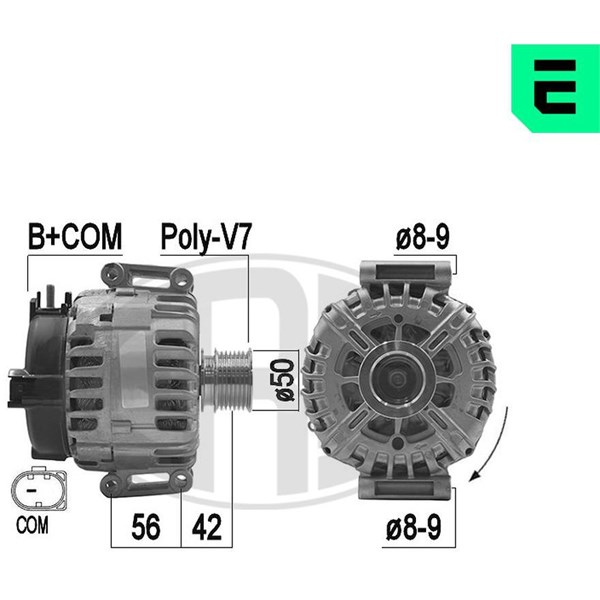 Generator 14V 220A Era oem Oem 209278 ERA OEM