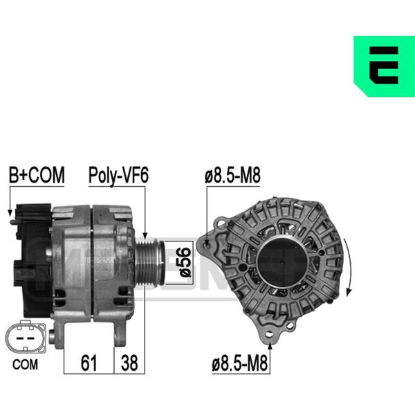Generator 14V 220A Era oem Oem 209283 ERA OEM