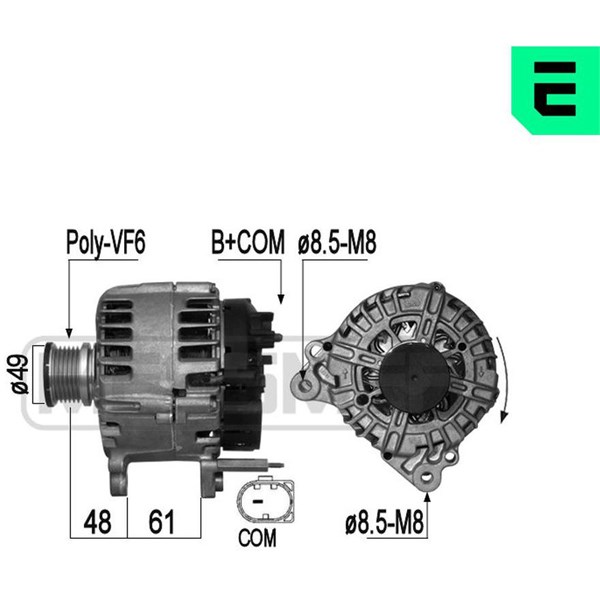 Generator 14V 140A Era oem Oem 209287 ERA OEM