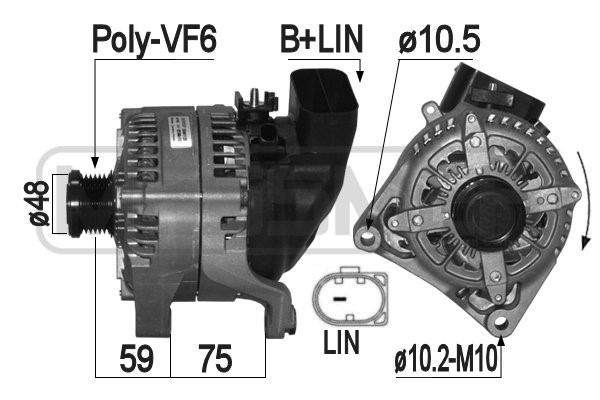 Generator 14V 170A