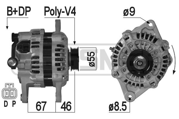Generator 14V 80A