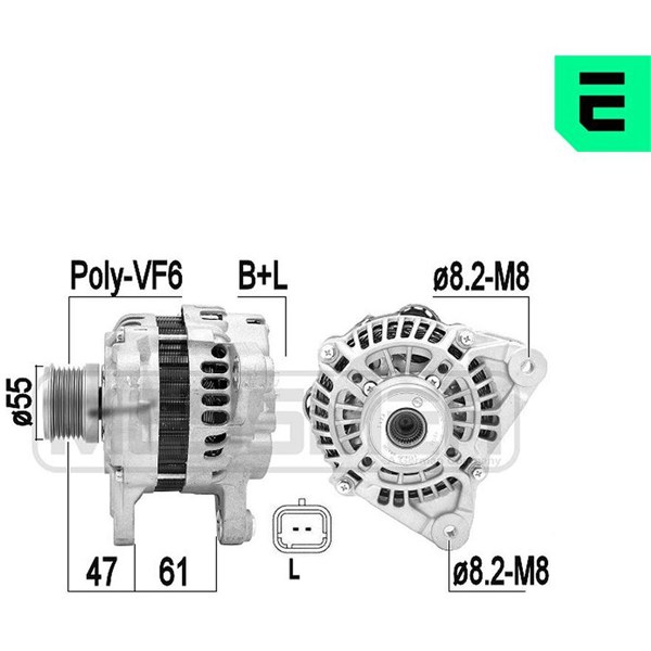 Generator 14V 110A Era oem Oem 209351 ERA OEM