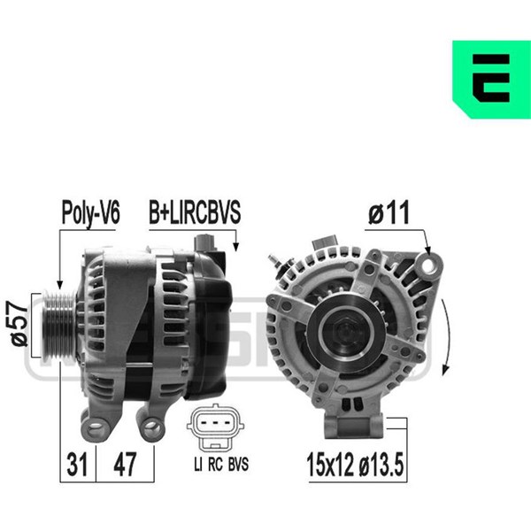 Generator 14V 150A Era oem Oem 209403 ERA OEM