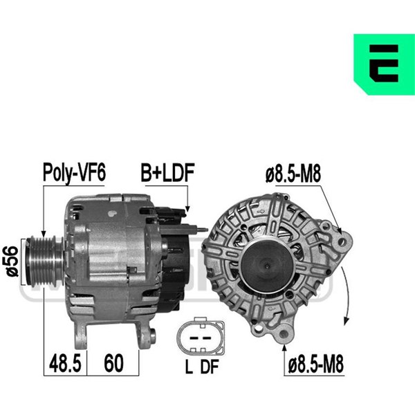 Generator 14V 140A Era oem Oem 209424 ERA OEM