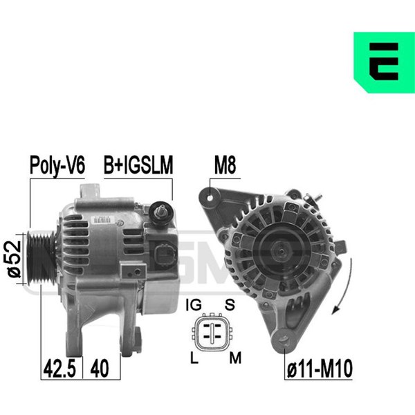 Generator 14V 80A Era oem Oem 209426 ERA OEM