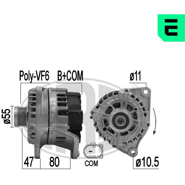 Generator 14V 180A Era oem Oem 209462 ERA OEM