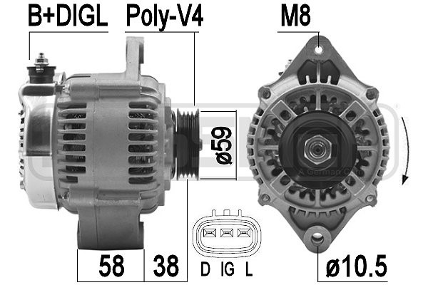 Generator 14V 80A