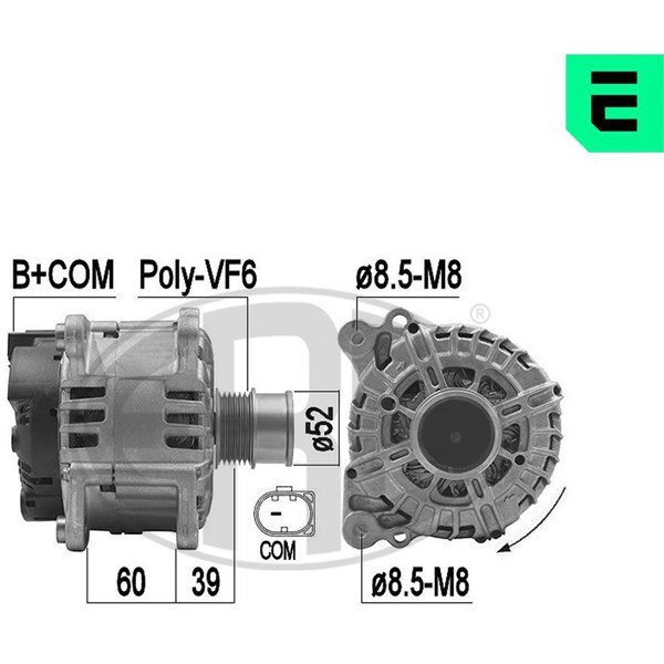 Generator 14V 140A Era oem Oem 209492 ERA OEM