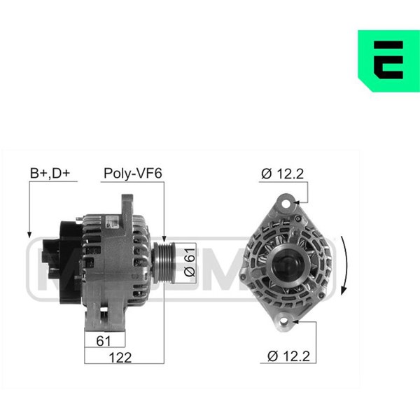 Generator 14V 140A Era oem Oem 209494 ERA OEM