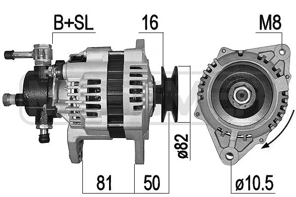 Generator 14V 80A