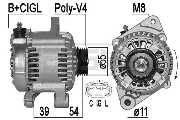 Generator 14V 80A
