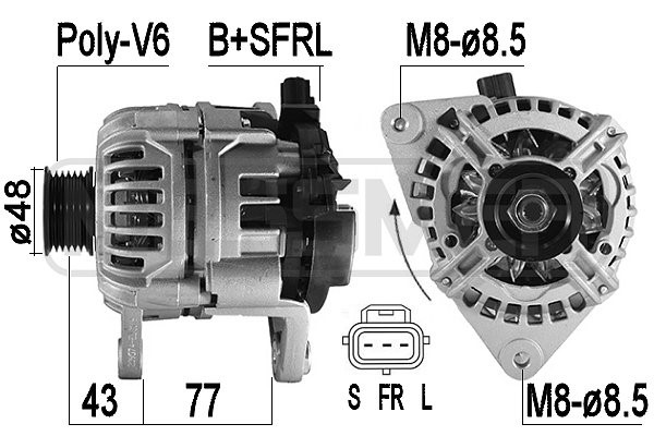 Generator 14V 75A