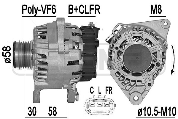 Generator 14V 90A