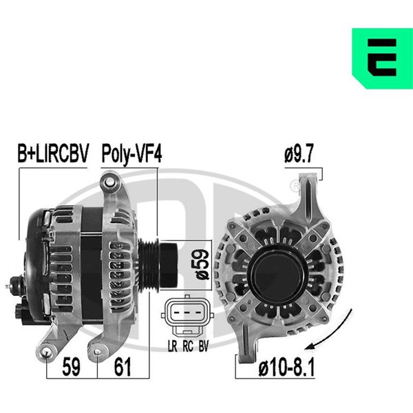 Generator 14V 175A Era oem Oem 209587 ERA OEM