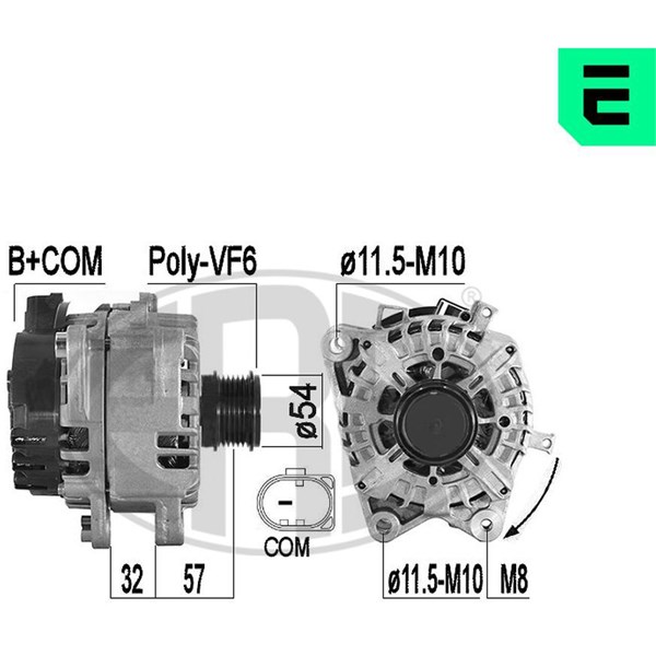 Generator 14V 240A Era oem Oem 209589 ERA OEM