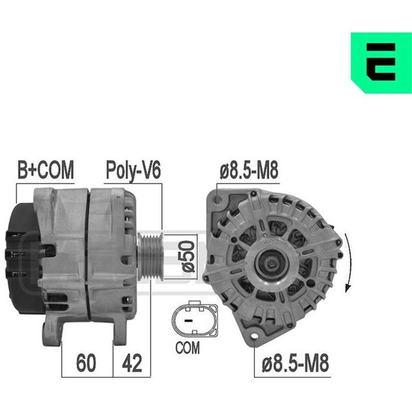 Generator 14V 220A Era oem Oem 209591 ERA OEM