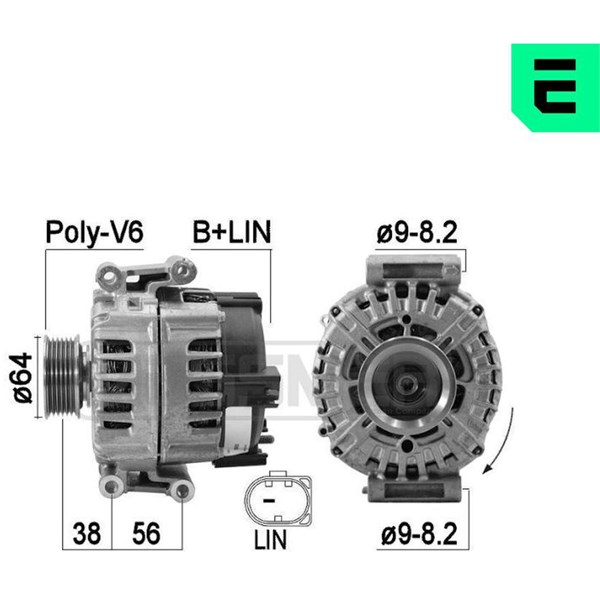 Generator 14V 180A Era oem Oem 209593 ERA OEM