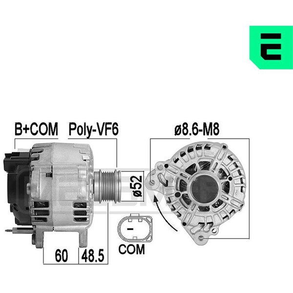 Generator 14V 140A Era oem Oem 209595 ERA OEM