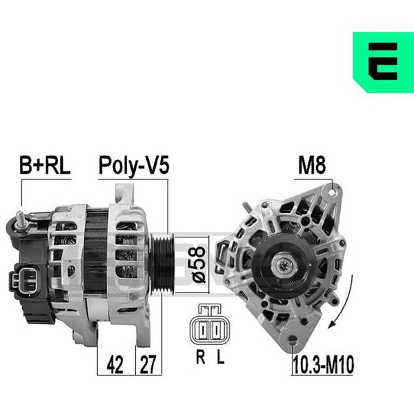 Generator 14V 70A Era oem Oem 209597 ERA OEM