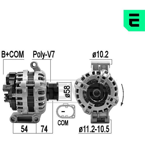 Generator 14V 110A Era oem Oem 209603 ERA OEM