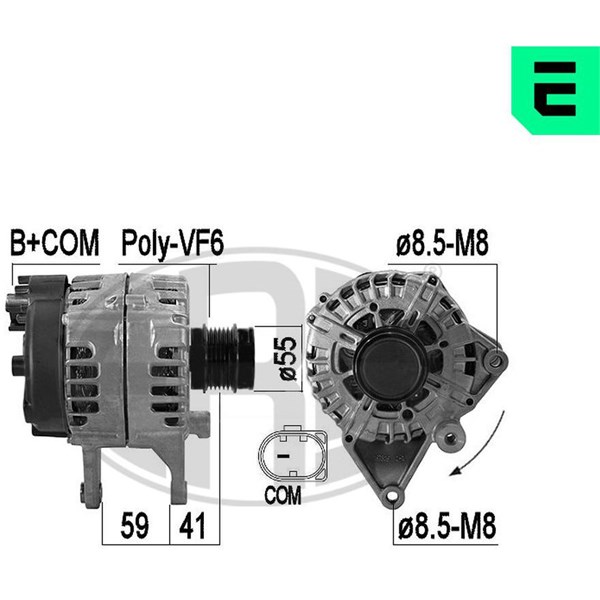 Generator 14V 190A Era oem Oem 209607 ERA OEM