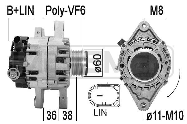 Generator 14V 80A