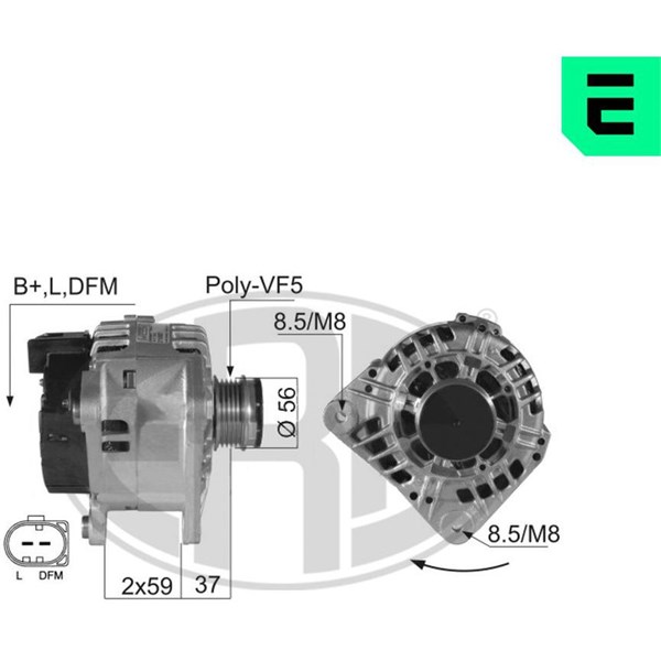 Generator 14V 120A Era oem Oem 210007 ERA OEM