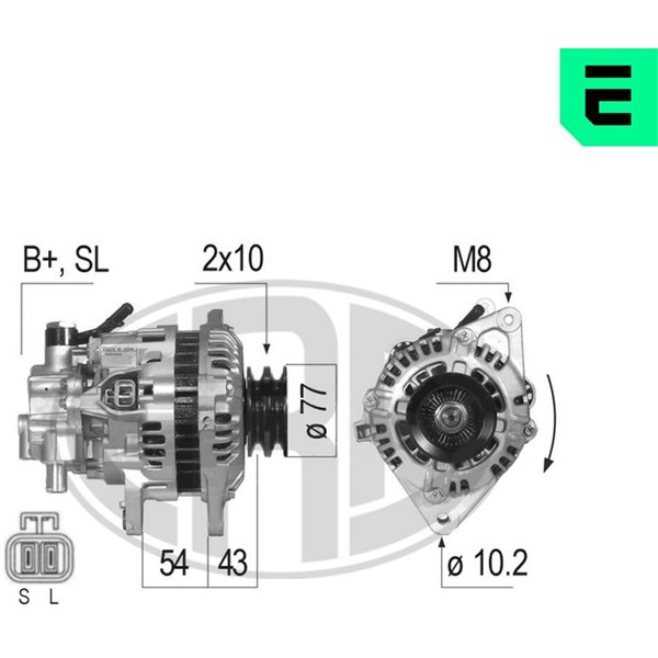 Generator 14V 75A Era oem Oem 210018 ERA OEM