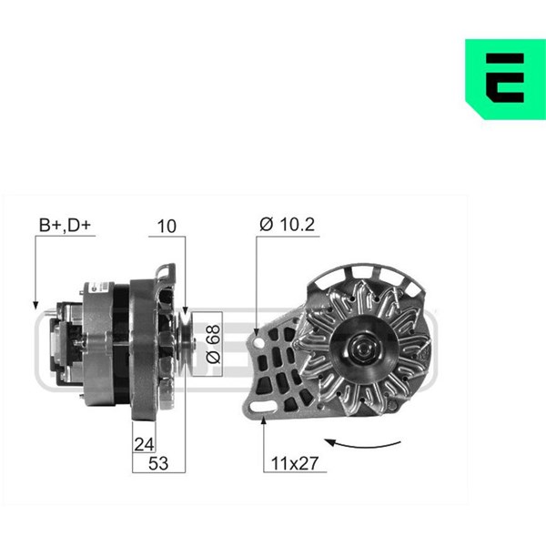 Generator 14V 55A Era oem Oem 210023 ERA OEM