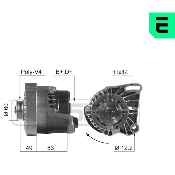 Generator 14V 75A Era oem Oem 210027 ERA OEM