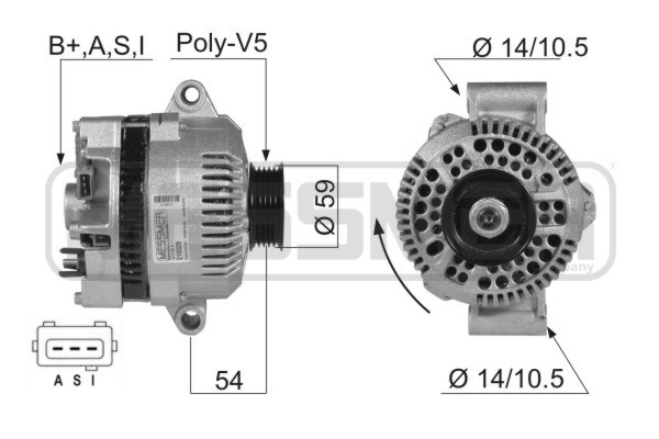 Generator 14V 95A
