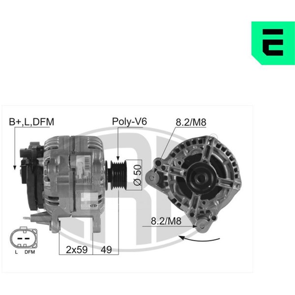 Generator 14V 90A Era oem Oem 210045 ERA OEM