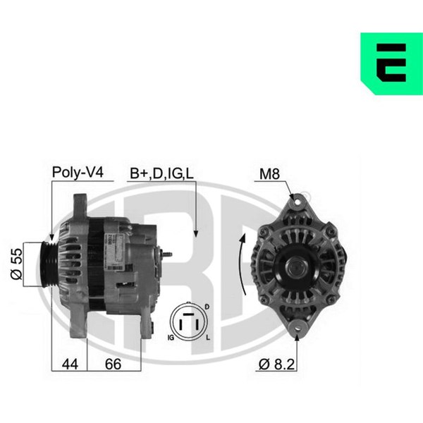 Generator 14V 55A Era oem Oem 210048 ERA OEM